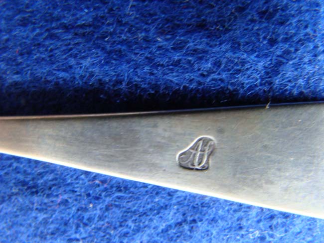An American Silver Teaspoon with coffin shaped end, maker's mark 'AS,' circa 1790 — image 3